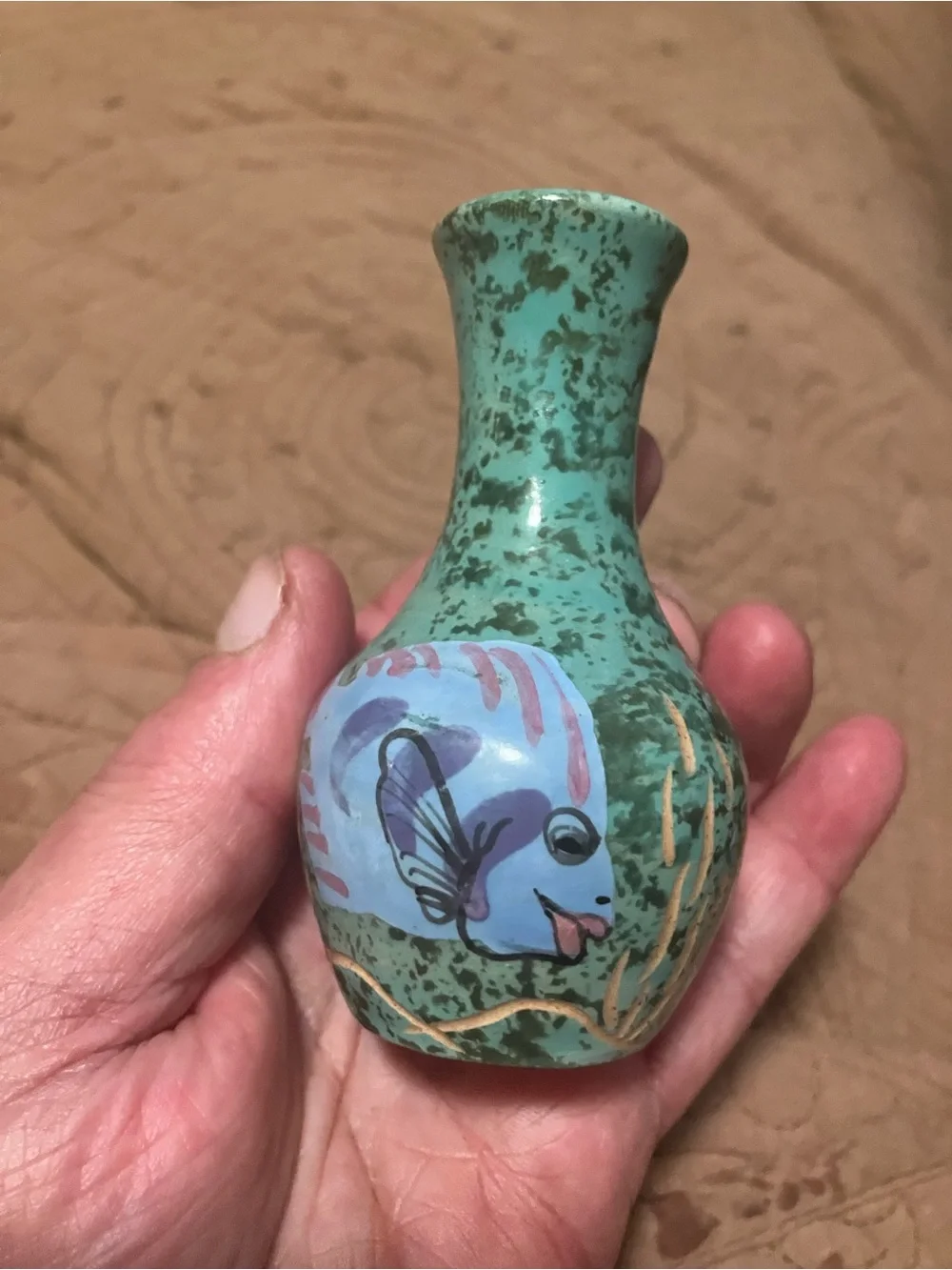 Vintage Hand Crafted Wassi Art Jamaican Pottery Vase